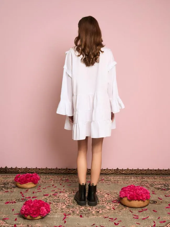 Womenswear Jasmine Mini Dress Bright White Sister Jane Womenswear Jasmine Mini Dress Bright White Sister Jane