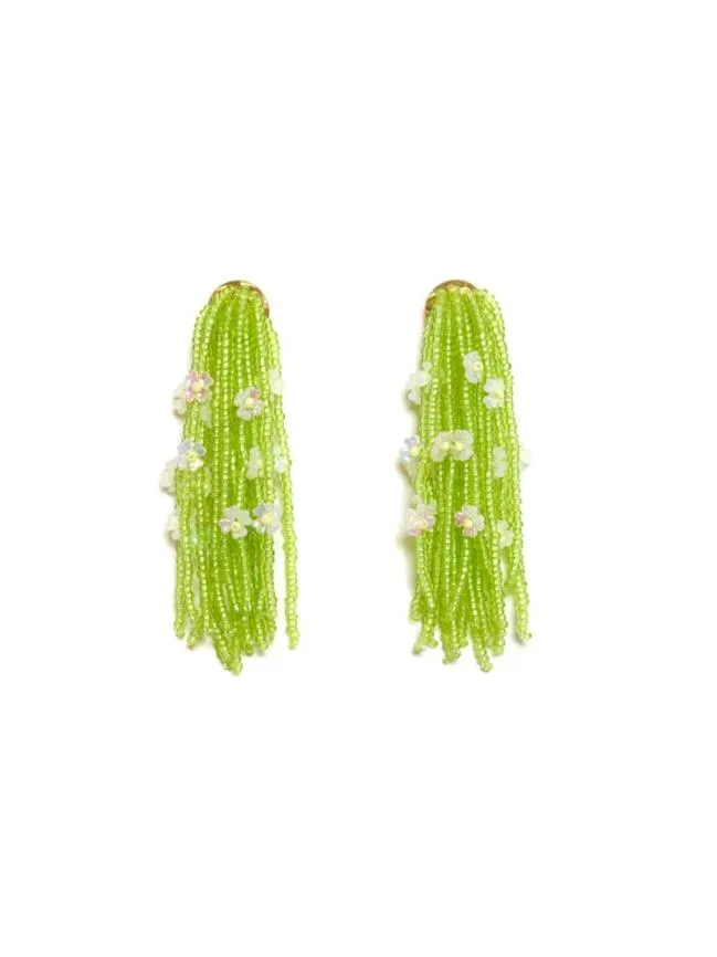 Womenswear Lagoon Bead Earrings Lime Green Sister Jane Womenswear Lagoon Bead Earrings Lime Green Sister Jane