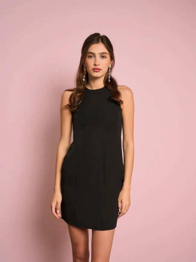 Womenswear Palace Fitted Mini Dress Coal Black Sister Jane