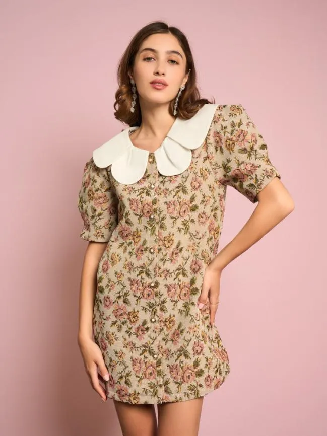 Womenswear Sunstone Tapestry Mini Dress Tan Sister Jane