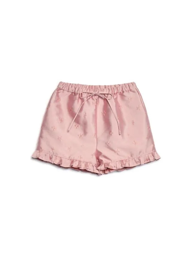 Womenswear Tulip Jacquard Ruffle Shorts Pastel Pink Sister Jane Womenswear Tulip Jacquard Ruffle Shorts Pastel Pink Sister Jane