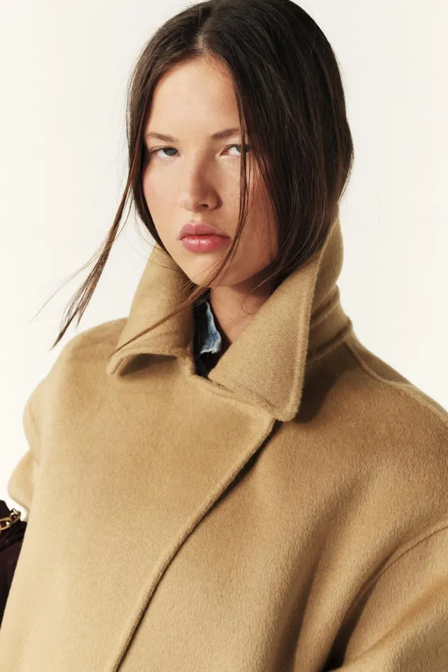Wool Coat Kate Brown Women Baandsh Jackets and Coats