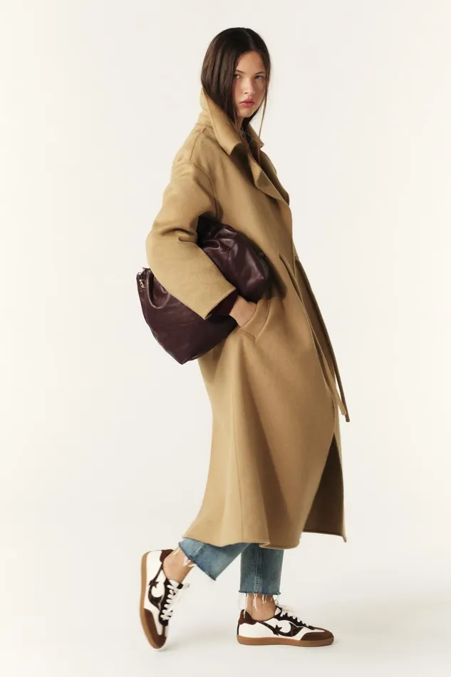 Wool Coat Kate Brown Women Baandsh Jackets and Coats