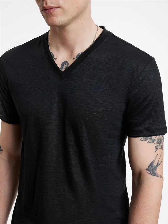 WOOSTER VNECK Black Men John Varvatos TShirts
