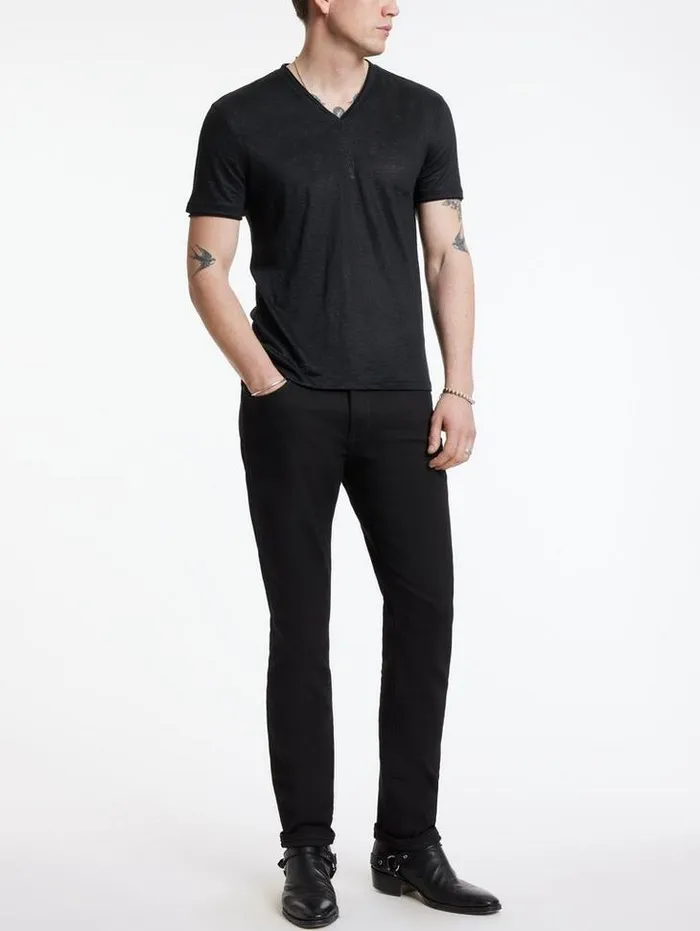 WOOSTER VNECK Black Men John Varvatos TShirts