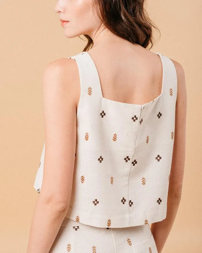 WOVEN TOP CAMEL MIA Shop Grace and Mila Tank Tops