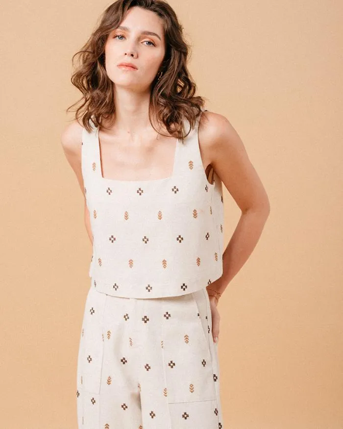 WOVEN TOP CAMEL MIA Shop Grace and Mila Tank Tops