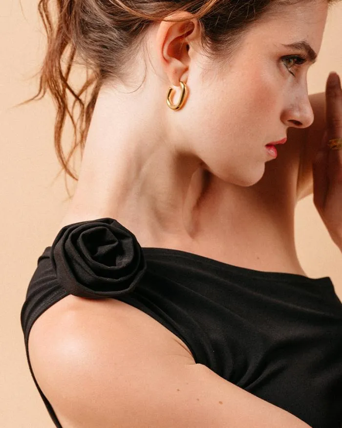 WOVEN TOP NOIR MYROSE Shop Grace and Mila Dressy Tops