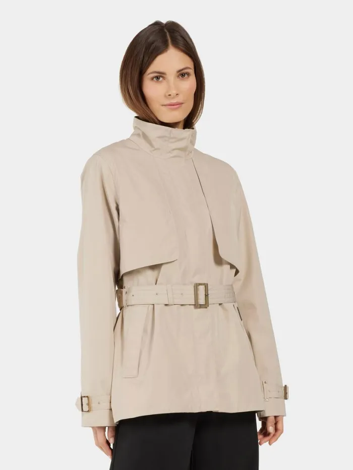 Yvonne Jacket Clay Beige Women Didriksons Trenchcoats