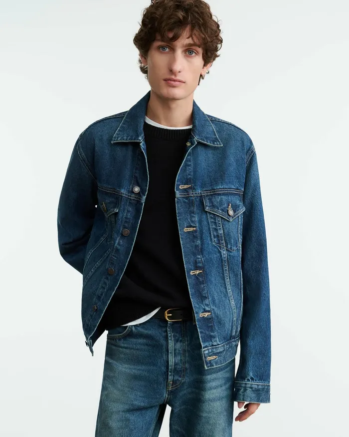 ZACHARY DENIM JACKET Simon Wash Men Nili Lotan Jackets and Coats