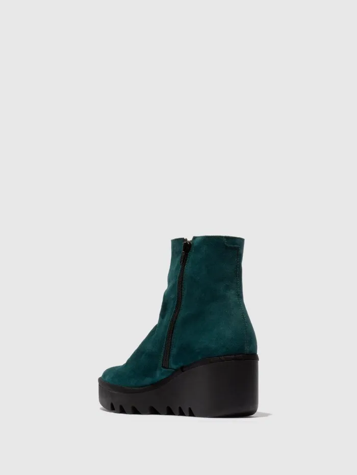 Zip Up Ankle Boots BAAN538FLY PETROL Women Fly London Ankle Boots