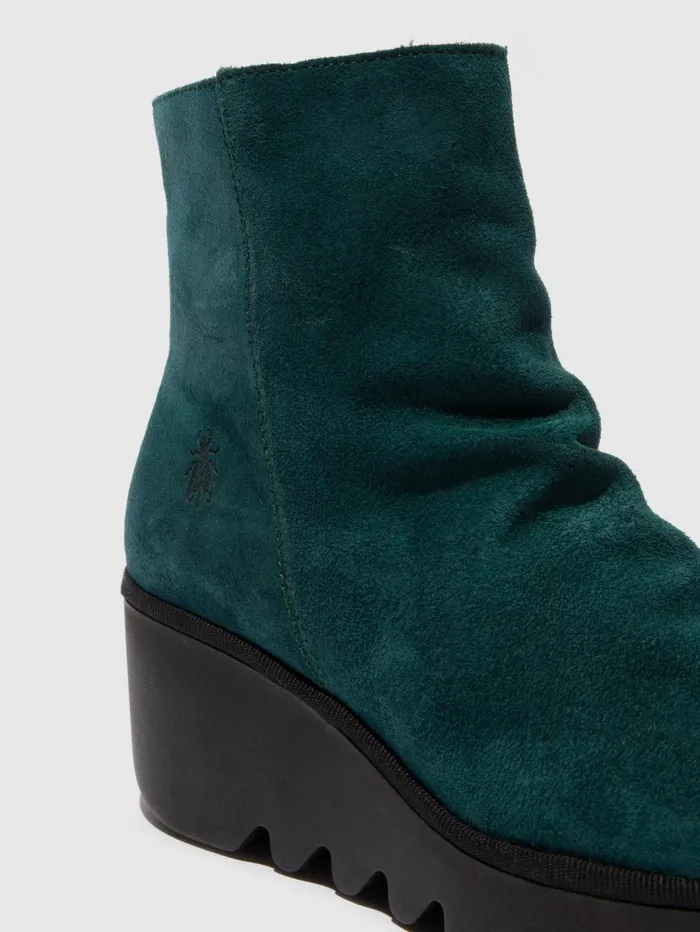 Zip Up Ankle Boots BAAN538FLY PETROL Women Fly London Ankle Boots