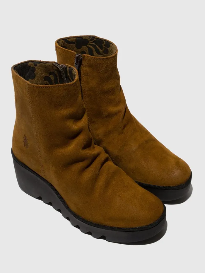 Zip Up Ankle Boots BAAN538FLY TOBACCO Women Fly London Ankle Boots
