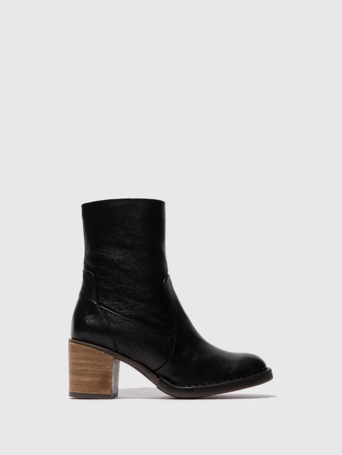 Zip Up Ankle Boots BECY097FLY BLACK Women Fly London Ankle Boots