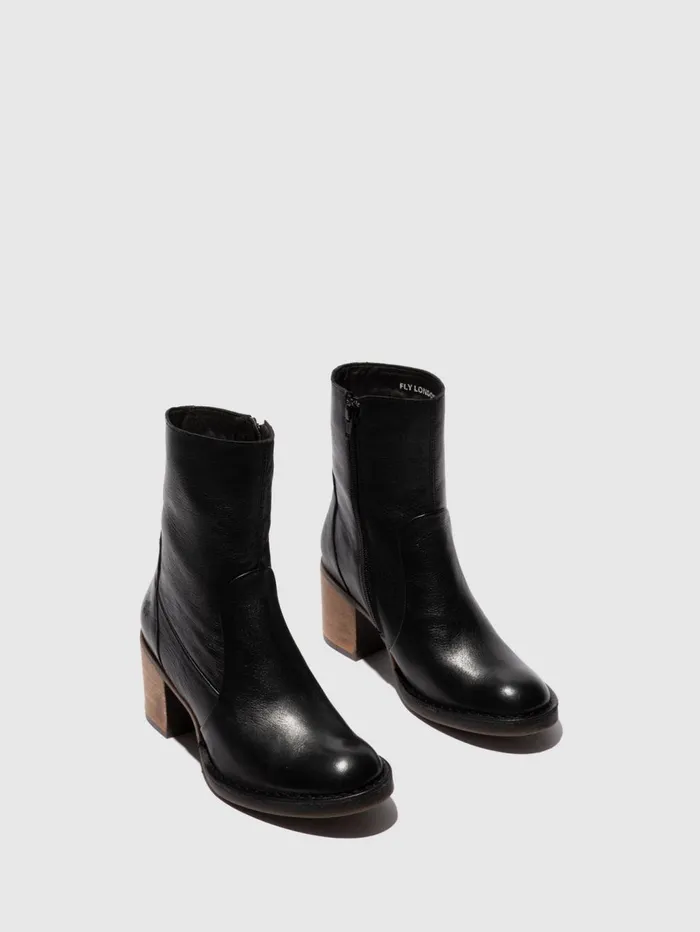 Zip Up Ankle Boots BECY097FLY BLACK Women Fly London Ankle Boots