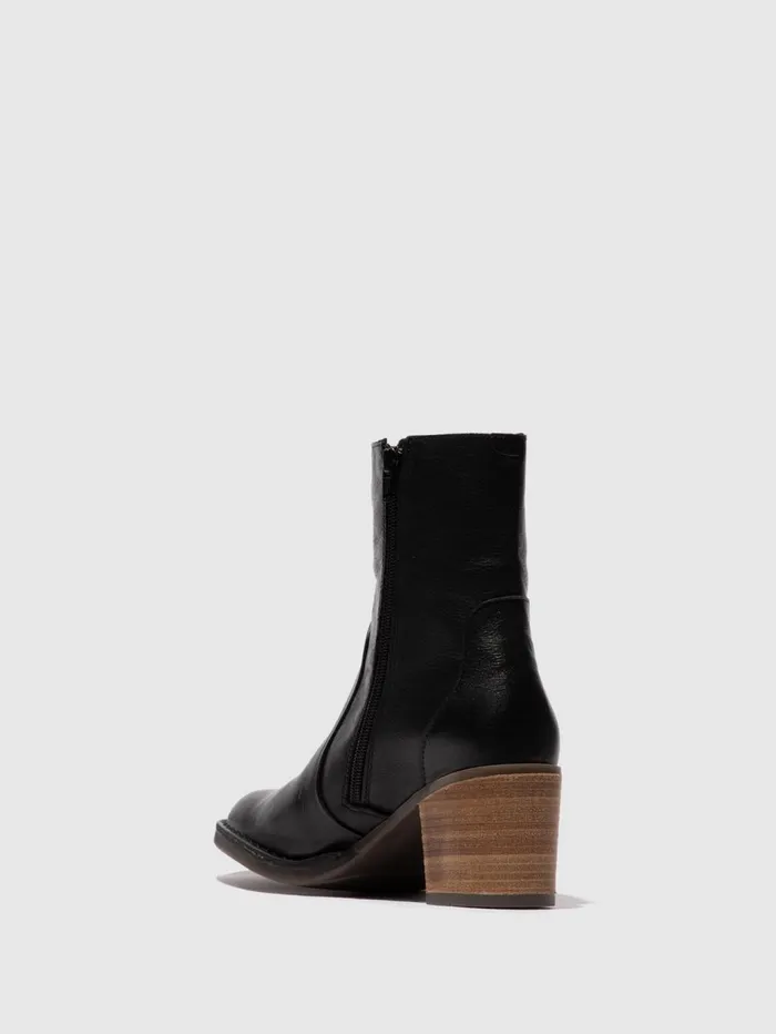 Zip Up Ankle Boots BECY097FLY BLACK Women Fly London Ankle Boots