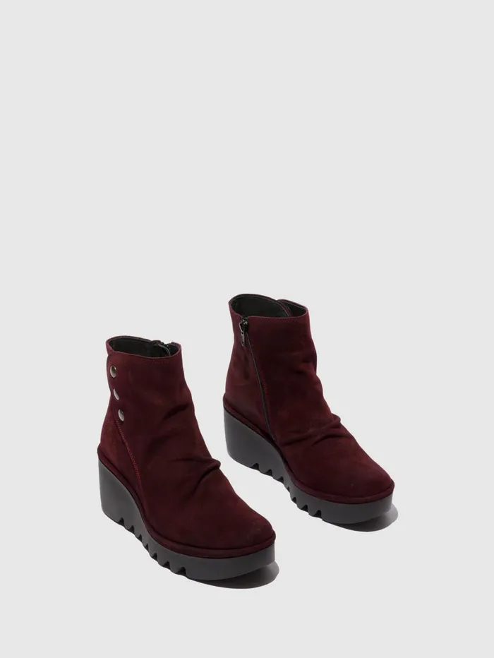 Zip Up Ankle Boots BROM344FLY OILSUEDE WINE Women Fly London Ankle Boots
