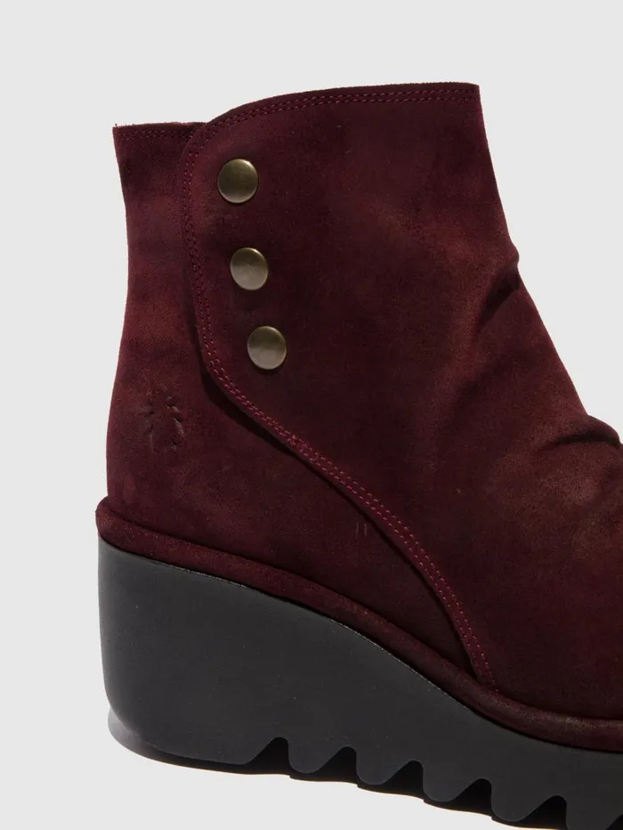 Zip Up Ankle Boots BROM344FLY OILSUEDE WINE Women Fly London Ankle Boots