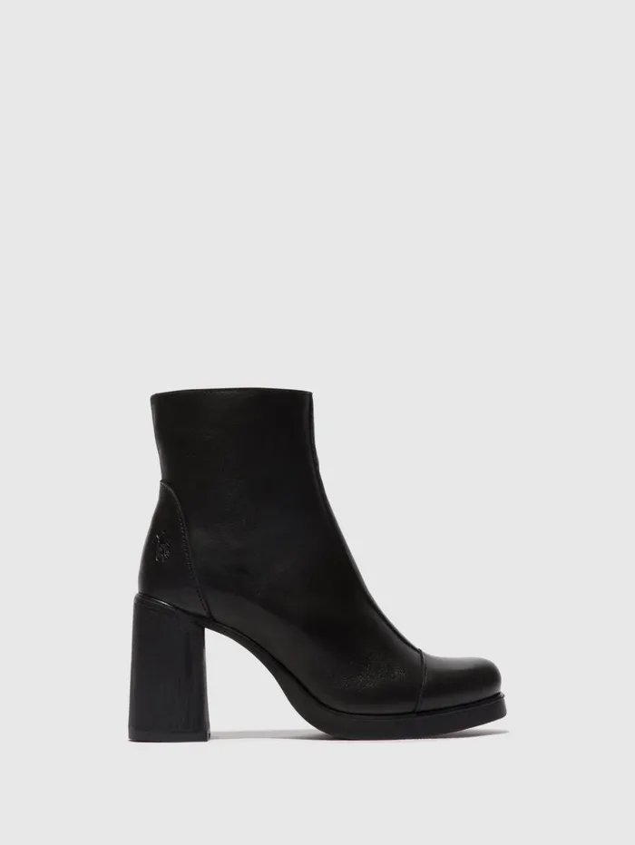 Zip Up Ankle Boots STIR985FLY BLACK Women Fly London Ankle Boots