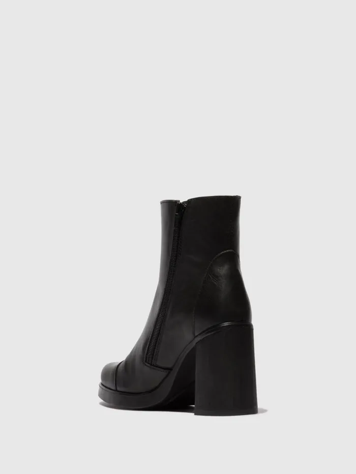 Zip Up Ankle Boots STIR985FLY BLACK Women Fly London Ankle Boots
