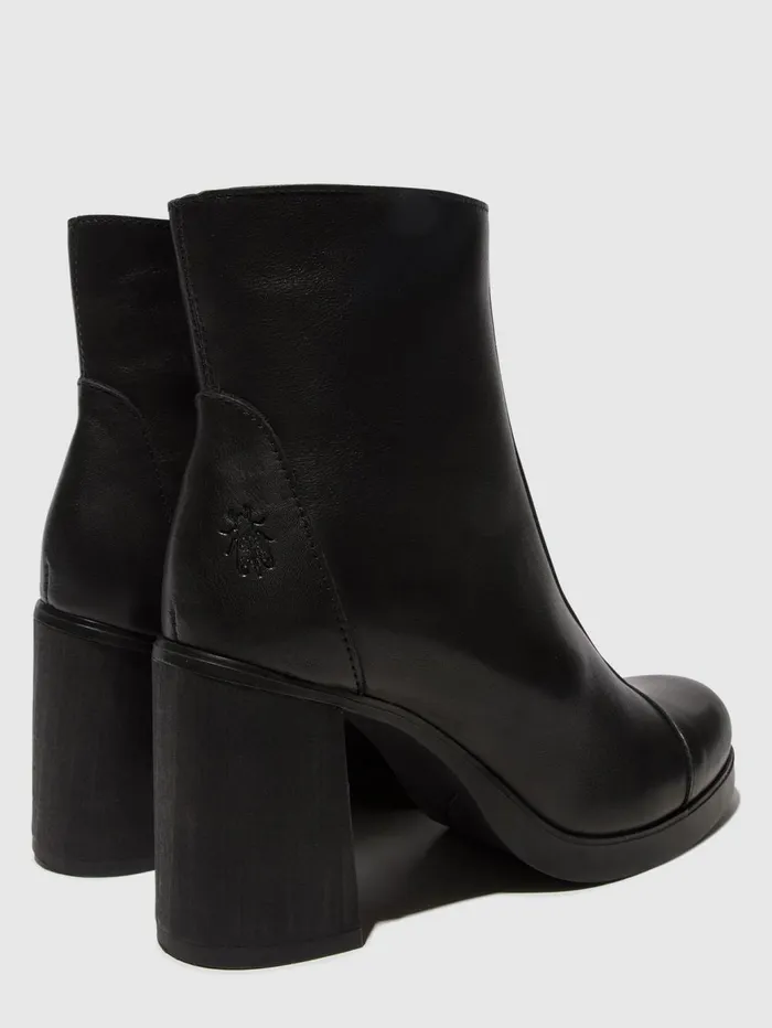 Zip Up Ankle Boots STIR985FLY BLACK Women Fly London Ankle Boots