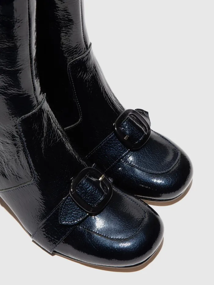 Zip Up Ankle Boots SUIR170FLY NAVY Women Fly London Ankle Boots