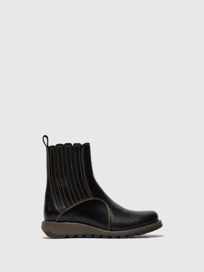 Zip Up Ankle Boots SUZY899FLY BLACK Women Fly London Ankle Boots