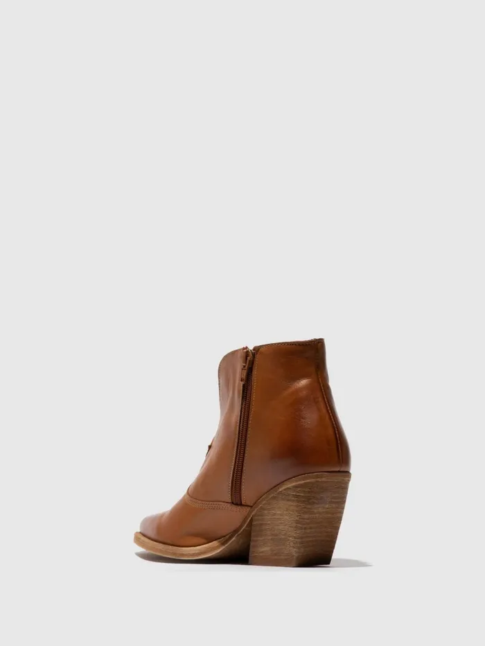 Zip Up Ankle Boots WAXI185FLY CAMEL Women Fly London Ankle Boots