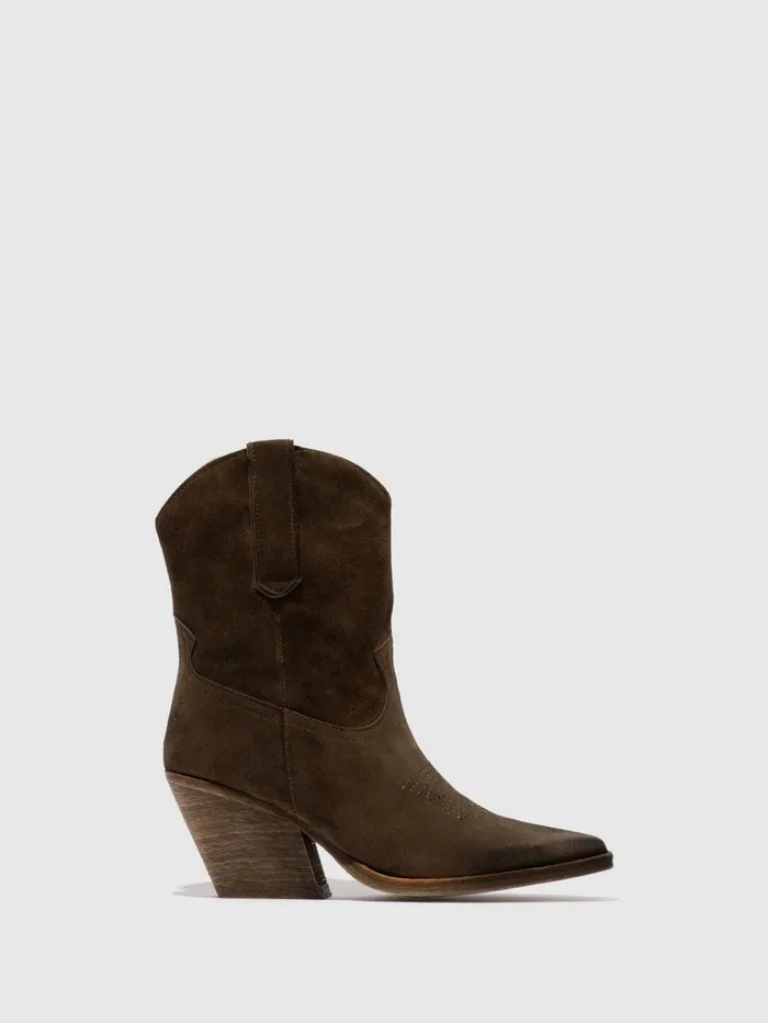 Zip Up Ankle Boots WOFY093FLY MILITARY Women Fly London Ankle Boots