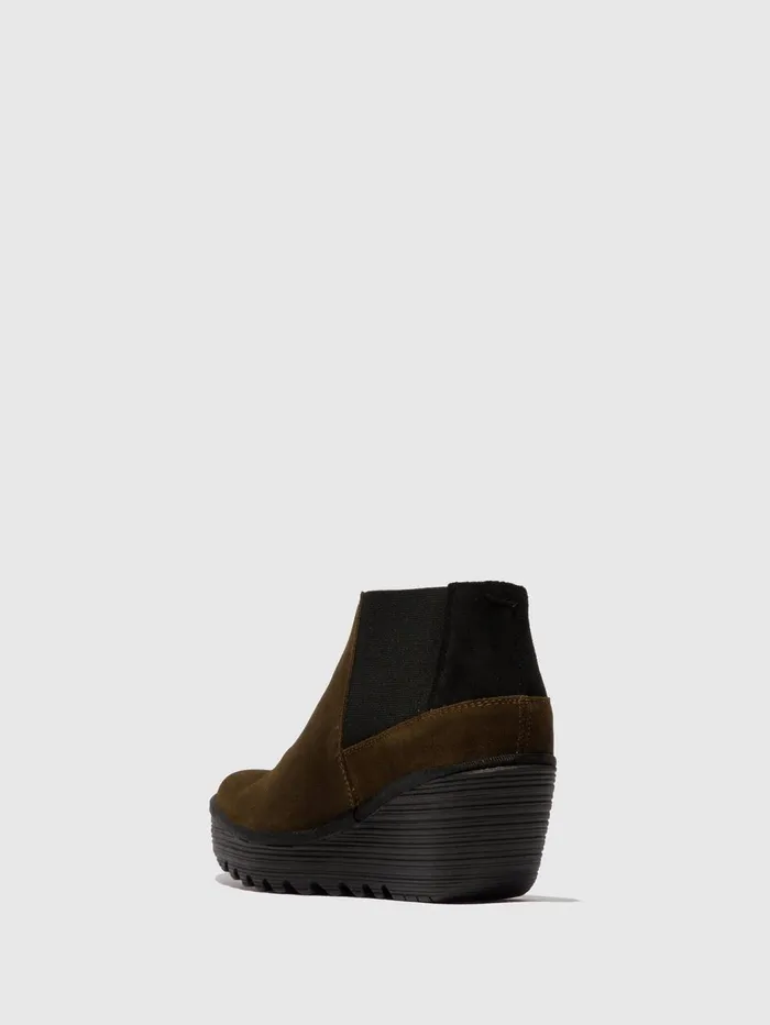 Zip Up Ankle Boots YEGO400FLY SLUDGEBLACK Women Fly London Ankle Boots
