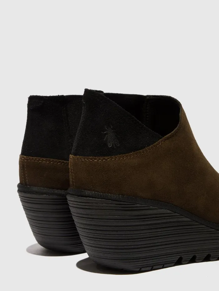 Zip Up Ankle Boots YEGO400FLY SLUDGEBLACK Women Fly London Ankle Boots